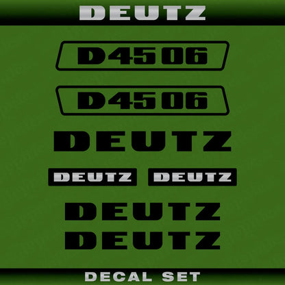 Deutz D 45 06 (1974) Aftermarket Replacement Tractor Decal (Sticker) Set