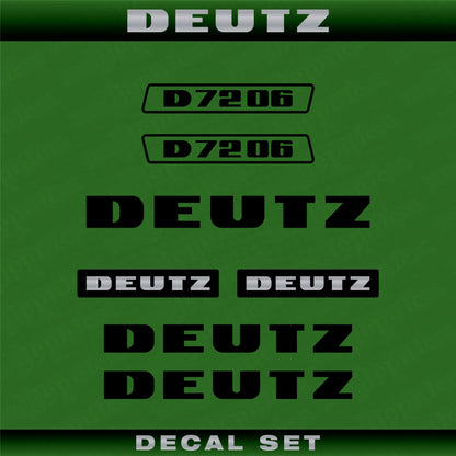 Deutz D 72 06 (1974) Aftermarket Replacement Tractor Decal (Sticker) Set