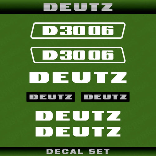 Deutz D 30 06 W (1974) Aftermarket Replacement Tractor Decal (Sticker) Set