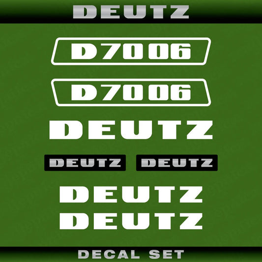 Deutz D 70 06 W (1974) Aftermarket Replacement Tractor Decal (Sticker) Set