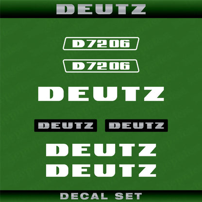 Deutz D 72 06 W (1974) Aftermarket Replacement Tractor Decal (Sticker) Set
