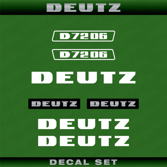 Deutz D 72 06 W (1974) Aftermarket Replacement Tractor Decal (Sticker) Set