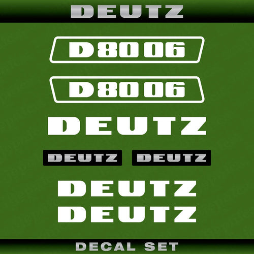 Deutz D 80 06 W (1974) Aftermarket Replacement Tractor Decal (Sticker) Set