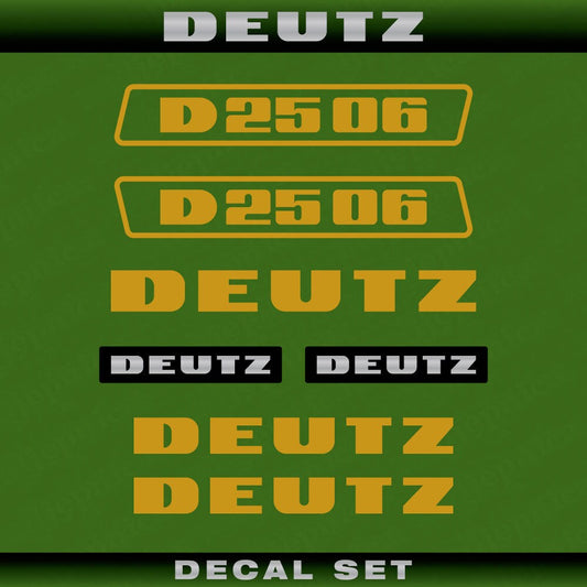 Deutz D 25 06 G (1974) Aftermarket Replacement Tractor Decal (Sticker) Set