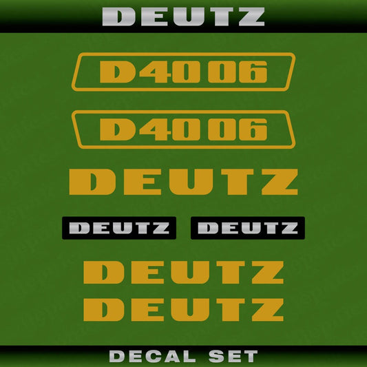 Deutz D 40 06 G (1974) Aftermarket Replacement Tractor Decal (Sticker) Set