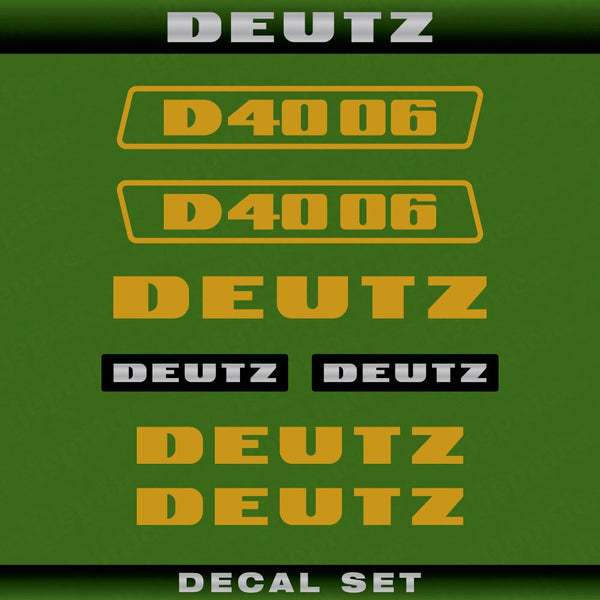 Deutz D 40 06 G (1974) Aftermarket Replacement Tractor Decal (Sticker) Set