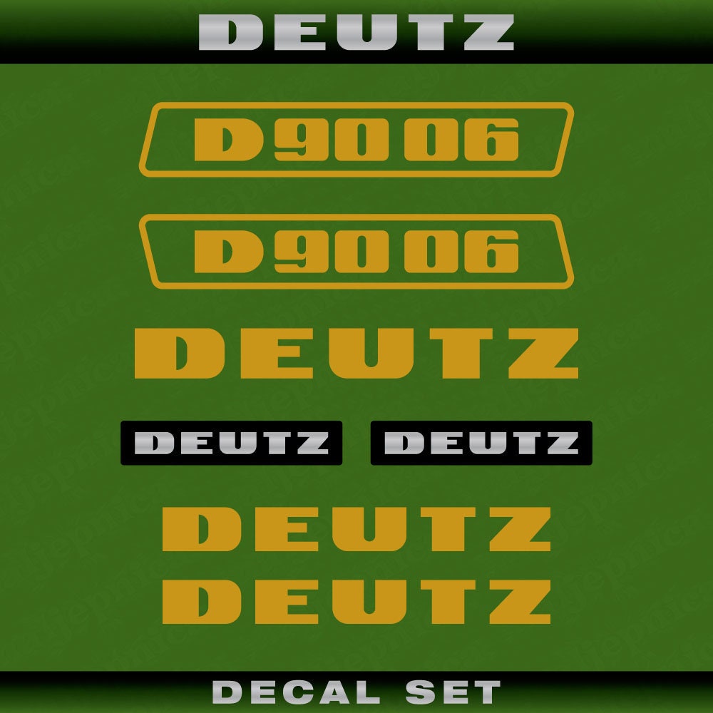 Deutz D 90 06 G (1974) Aftermarket Replacement Tractor Decal (Sticker) Set