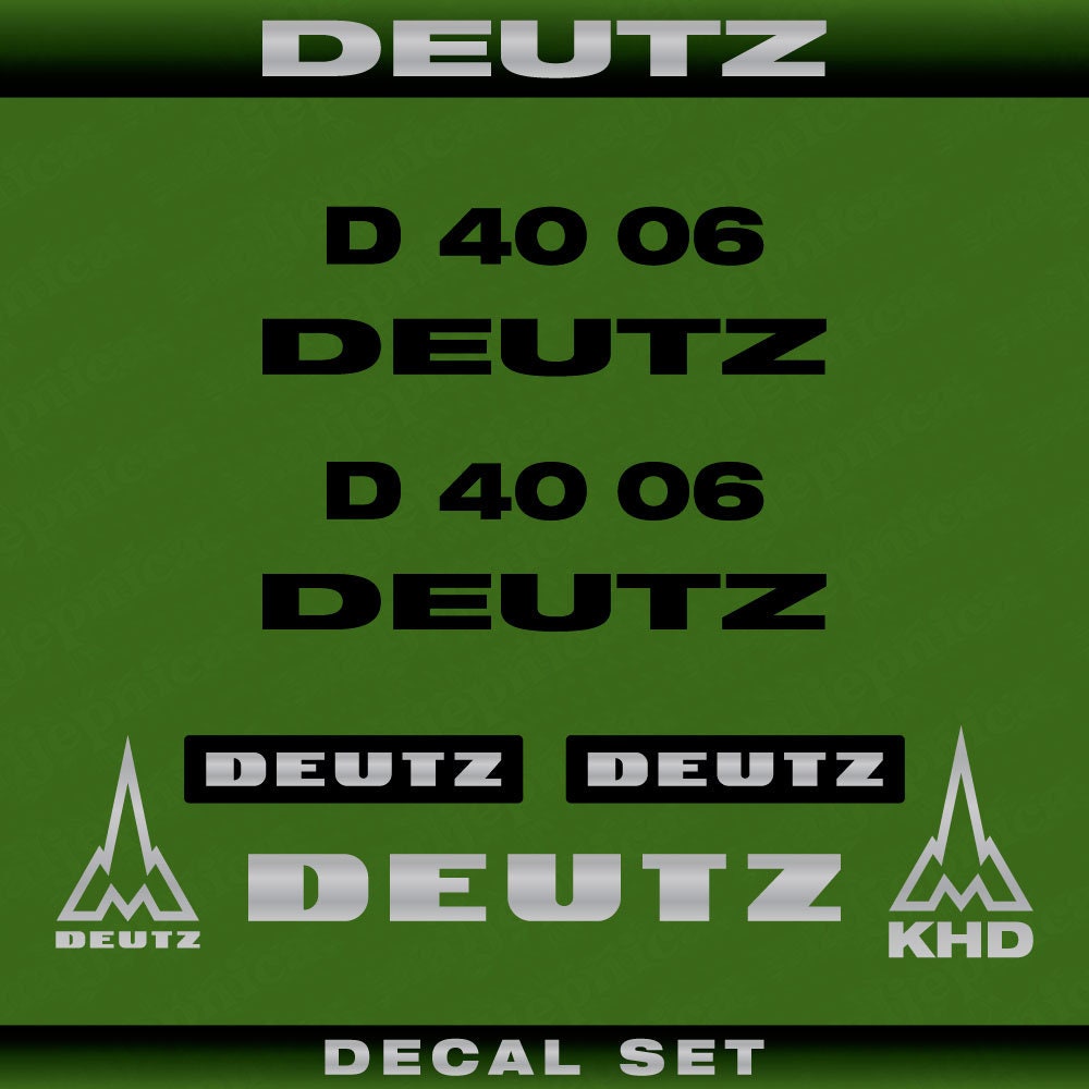 Deutz D 40 06 Aftermarket Replacement Tractor Decal (Sticker) Set