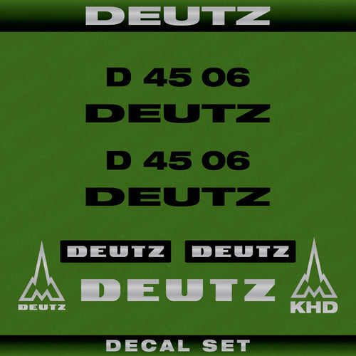 Deutz D 45 06 Aftermarket Replacement Tractor Decal (Sticker) Set