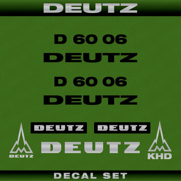 Deutz D 60 06 Aftermarket Replacement Tractor Decal (Sticker) Set