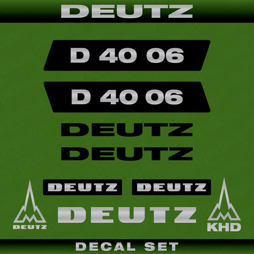 Deutz D 40 06 N Aftermarket Replacement Tractor Decal (Sticker) Set