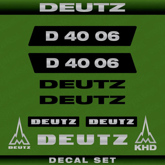 Deutz D 40 06 N Aftermarket Replacement Tractor Decal (Sticker) Set