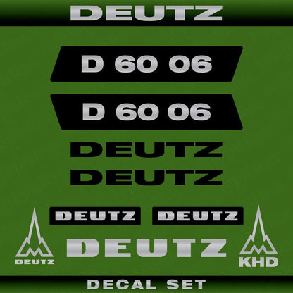 Deutz D 60 06 N Aftermarket Replacement Tractor Decal (Sticker) Set