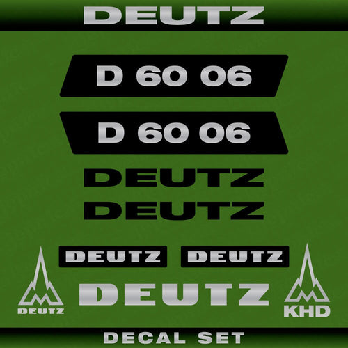 Deutz D 60 06 N Aftermarket Replacement Tractor Decal (Sticker) Set