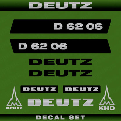 Deutz D 62 06 N Aftermarket Replacement Tractor Decal (Sticker) Set