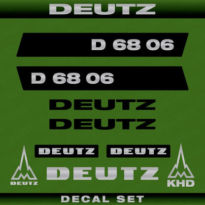 Deutz D 68 06 N Aftermarket Replacement Tractor Decal (Sticker) Set