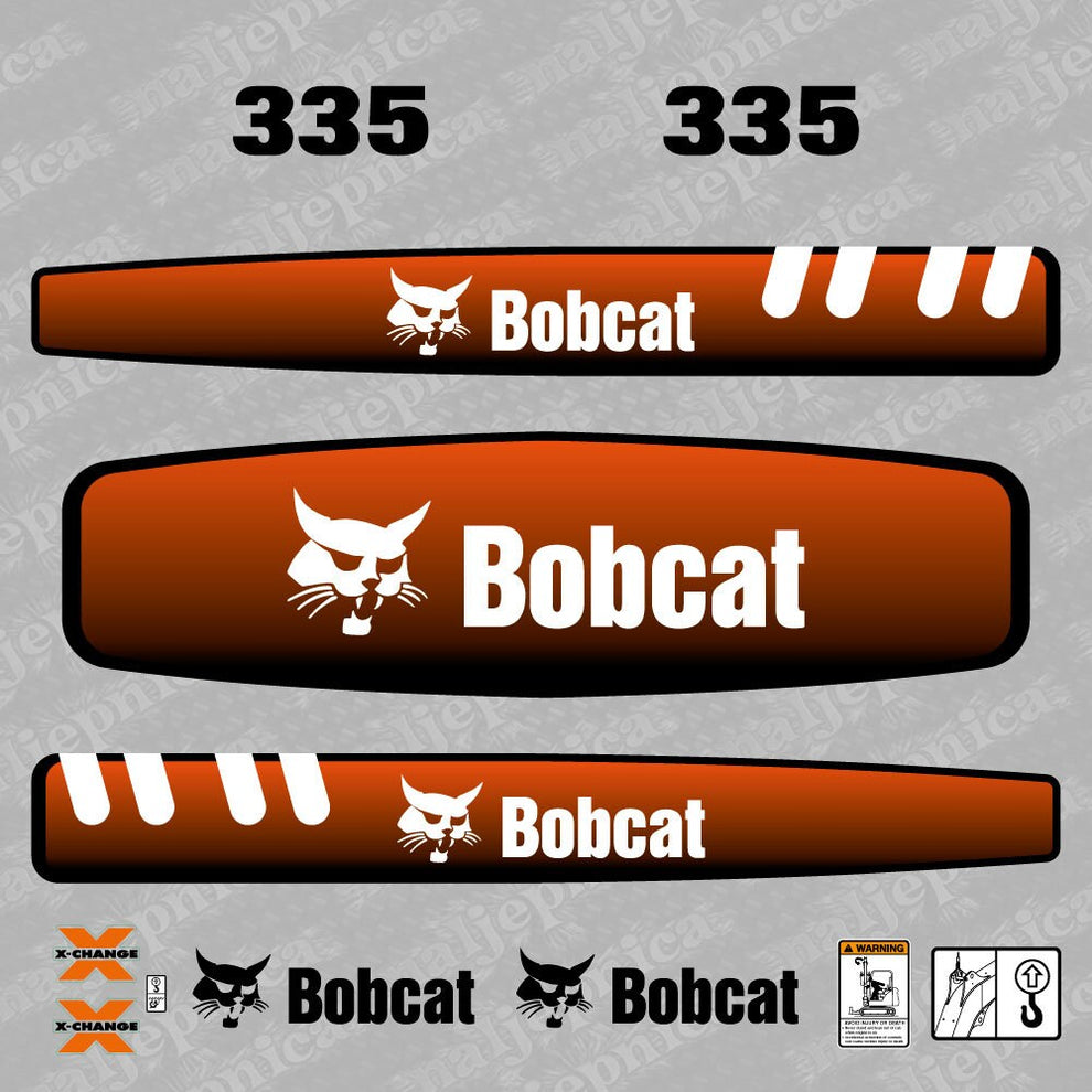 Bobcat 335 Excavator Aftermarket Decal Aufkleber Adesivo Sticker Repla ...