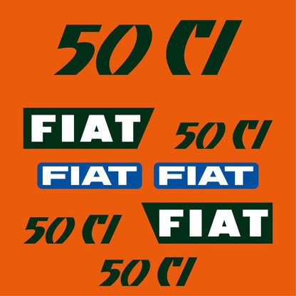 Fiat 50 CI Aftermarket Replacement Tractor Decal Sticker Set