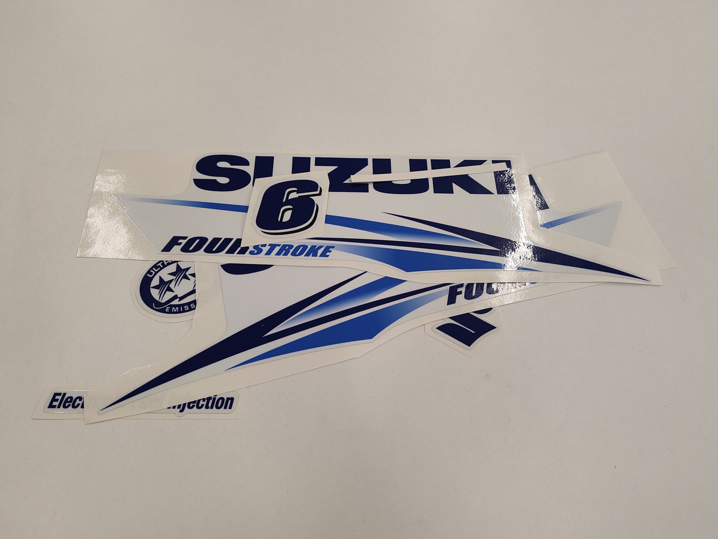 Suzuki 6 Four Stroke (2010) BLUE Aftermarket Replacement Outboard Decal Sticker Set