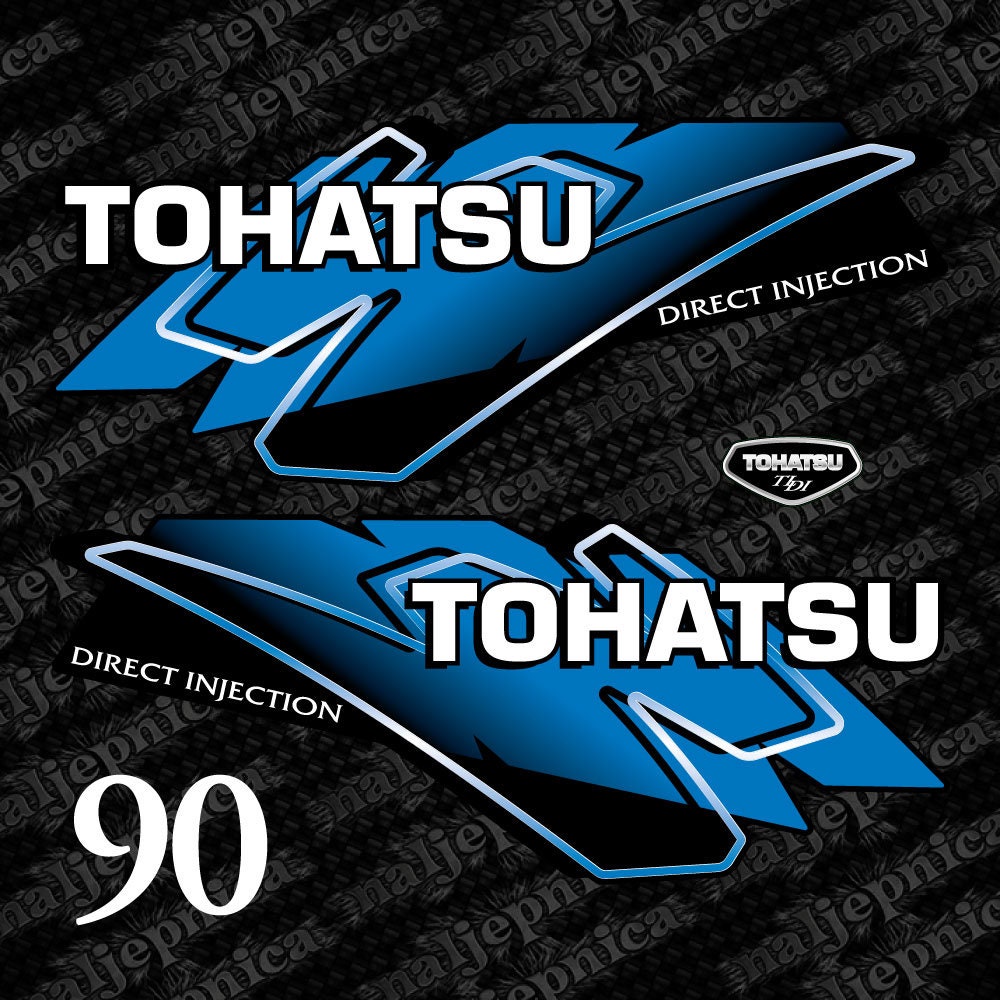 Tohatsu 90 Direct injection outboard decal aufkleber adesivo sticker set