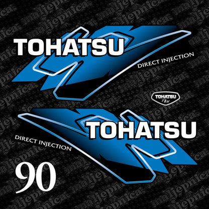 Tohatsu 90 Direct injection outboard decal aufkleber adesivo sticker set