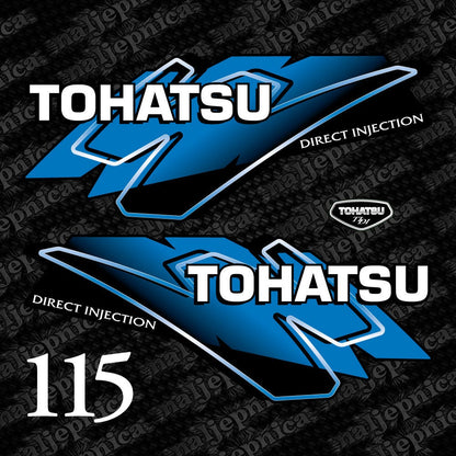 Tohatsu 115 Direct injection outboard decal aufkleber adesivo sticker set
