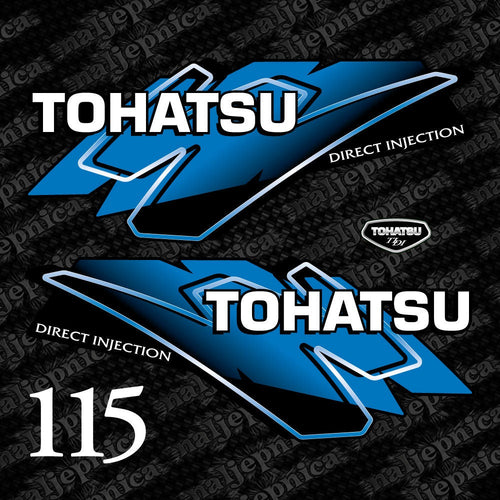 Tohatsu 115 Direct injection outboard decal aufkleber adesivo sticker set