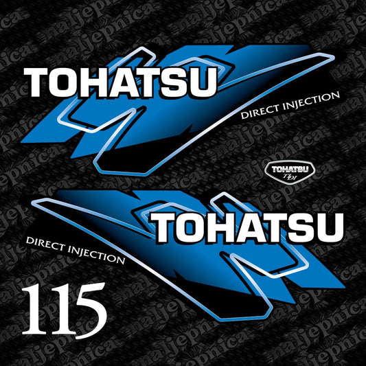 Tohatsu 115 Direct injection outboard decal aufkleber adesivo sticker set