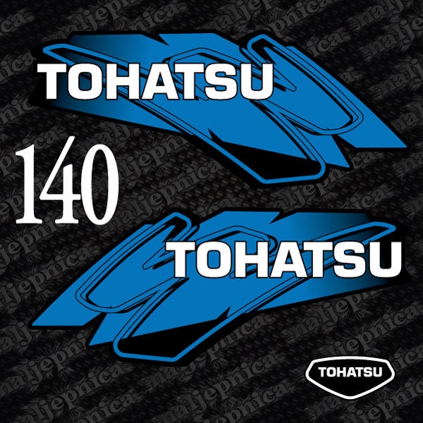 Tohatsu 140 Two Stroke Blue (2002) outboard decal aufkleber adesivo sticker set
