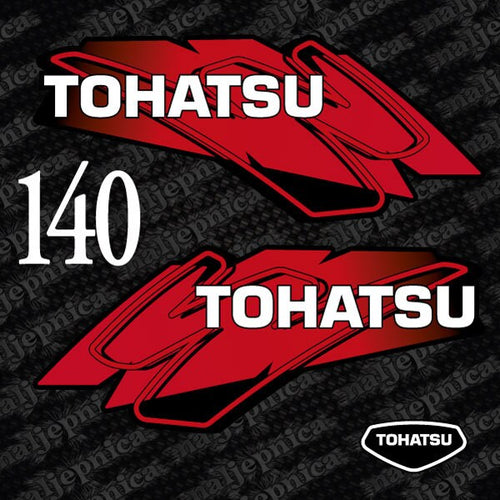 Tohatsu 140 Two Stroke Red (2002) outboard decal aufkleber adesivo sticker set