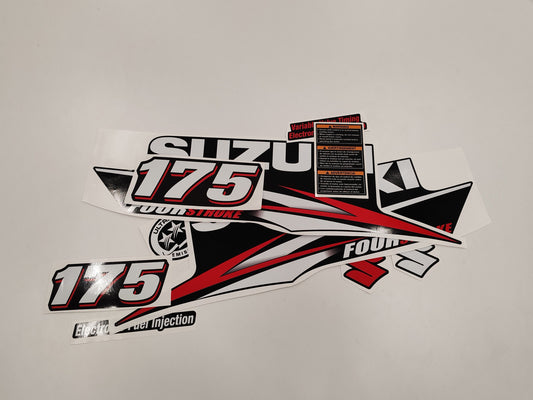 Suzuki 175 Four Stroke (2010) Aftermarket Replacement Outboard Decal Sticker Set