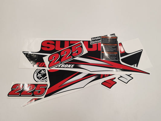 Suzuki 225 RL Four Stroke (2010) Aftermarket Replacement Outboard Decal Sticker Set