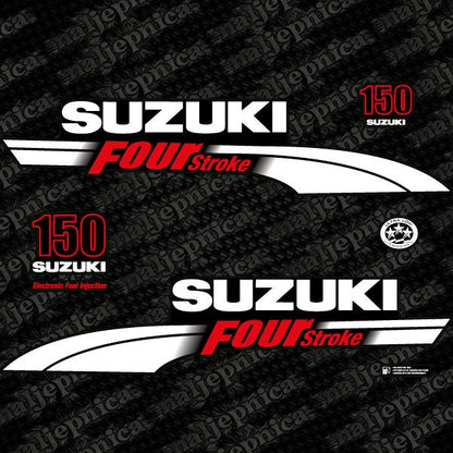 Suzuki 150 Four Stroke (2004) Aftermarket Replacement Outboard Decal Sticker Set