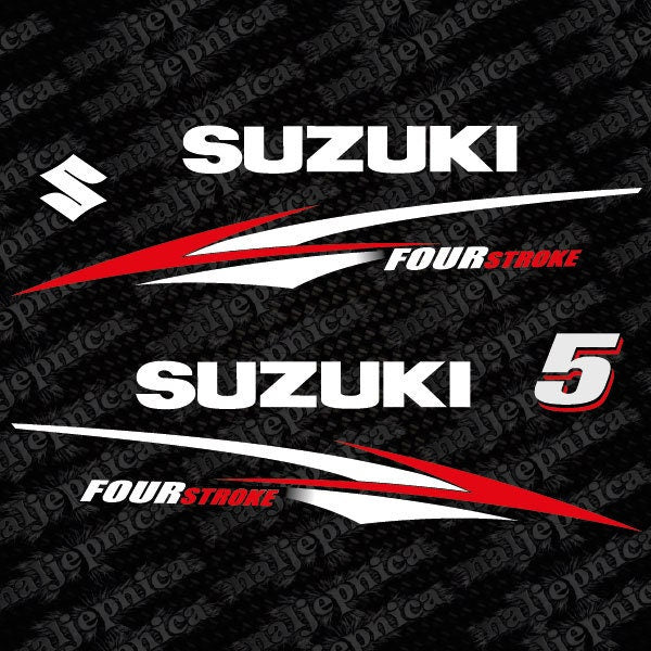 Suzuki 5 Four Stroke (2010) Outboard Decal Sticker Set