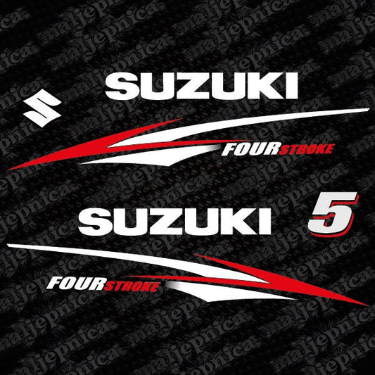Suzuki 5 Four Stroke (2010) Outboard Decal Sticker Set