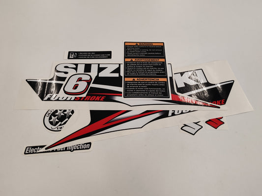 Suzuki 6 Four Stroke (2010) Aftermarket Replacement Outboard Decal Sticker Set