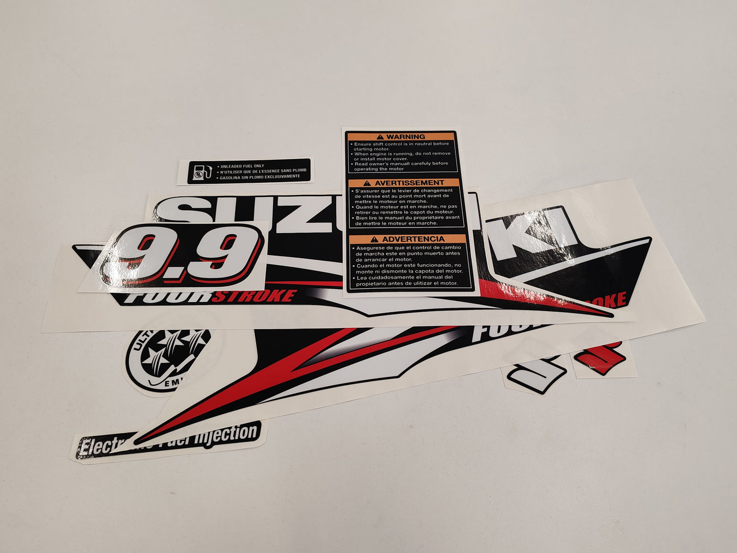 Suzuki 9.9 Four Stroke (2010) Aftermarket Replacement Outboard Decal Sticker Set