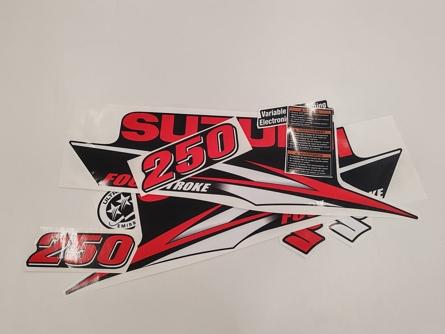 Suzuki 250 RL Four Stroke (2010) Aftermarket Replacement Outboard Decal Sticker Set