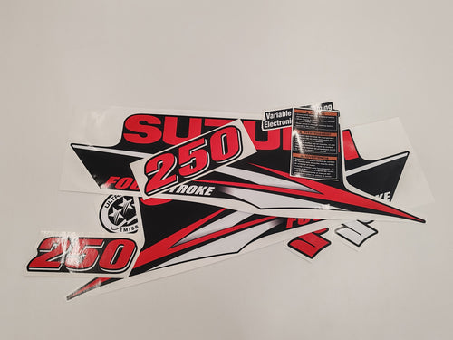 Suzuki 250 RL Four Stroke (2010) Aftermarket Replacement Outboard Decal Sticker Set