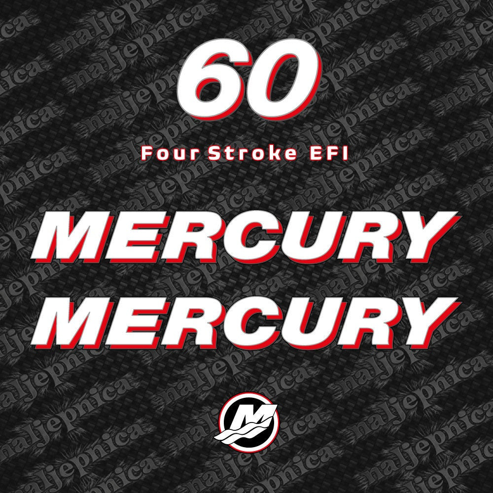 Mercury 60 Four Stroke 2006-2012 outboard decal sticker set