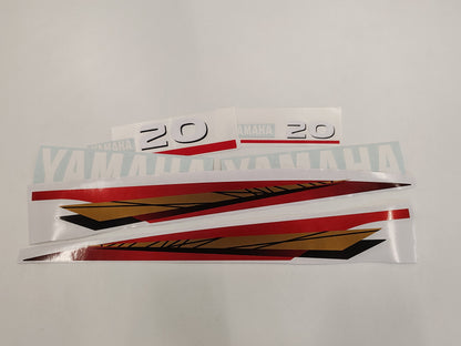 Yamaha 20 (1998-2001) Aftermarket Replacement Outboard Decal Sticker Set