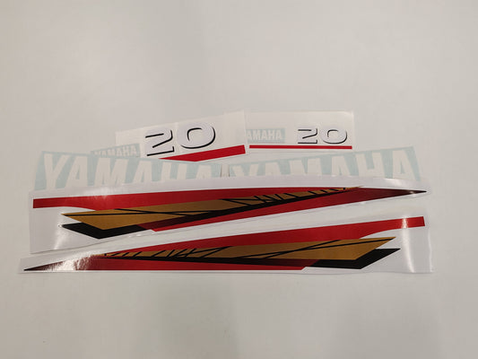 Yamaha 20 (1998-2001) Aftermarket Replacement Outboard Decal Sticker Set