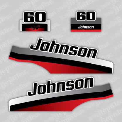 Johnson 60 Outboard (1997) Aftermarket Replacement Decal / aufkleber / adesivo / Sticker Set