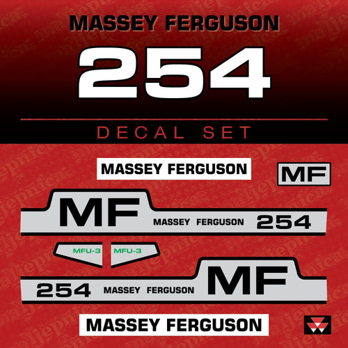 Massey Ferguson 254 Aftermarket Replacement Tractor Decal (Sticker) Set