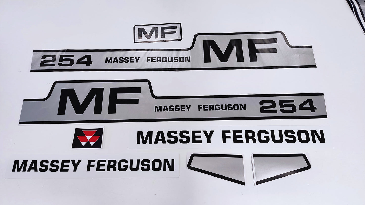 Massey Ferguson 254 Aftermarket Replacement Tractor Decal (Sticker) Set