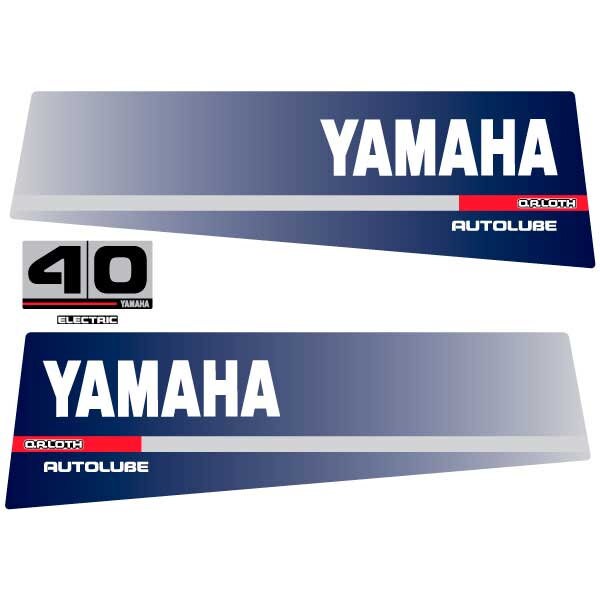 Yamaha 40 Autolube O.R.LOTH (1991) Aftermarket Replacement Outboard Decal Sticker Set