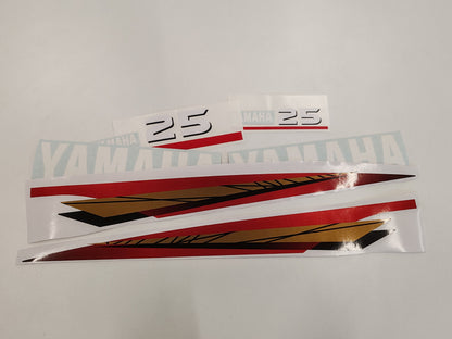 Yamaha 25 (1998-2001) Aftermarket Replacement Outboard Decal Sticker Set