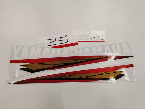 Yamaha 25 (1998-2001) Aftermarket Replacement Outboard Decal Sticker Set
