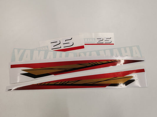 Yamaha 25 (1998-2001) Aftermarket Replacement Outboard Decal Sticker Set
