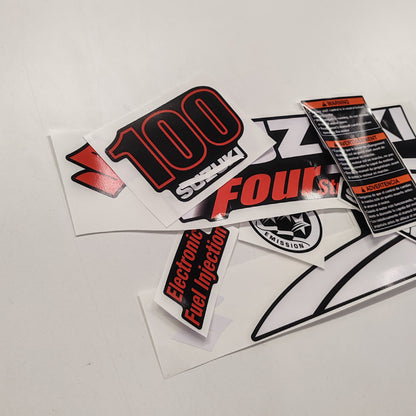 Suzuki 100 Four Stroke (2004) Aftermarket Replacement Outboard Decal Sticker Set